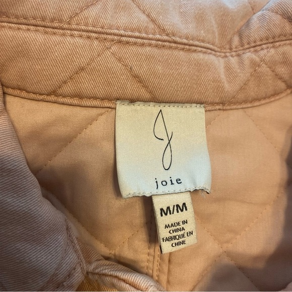Joie Quilted Barn Utility Coat Jacket Light Mauve Size Medium - Picture 3 of 9